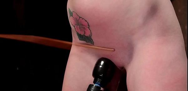  Petite slave hard whipped and caned